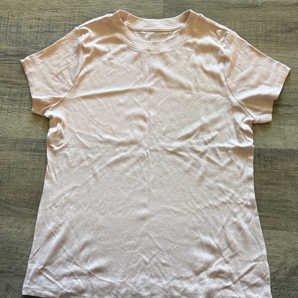 a new day Women's Short Sleeve Crewneck Tee - Pale Pink